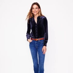 Boden jersey velvet Caroline shirt